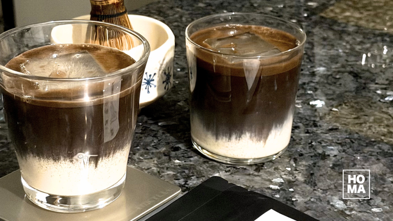 HOMA hojicha lattes